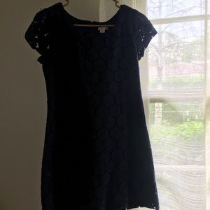 Blue crochet dress